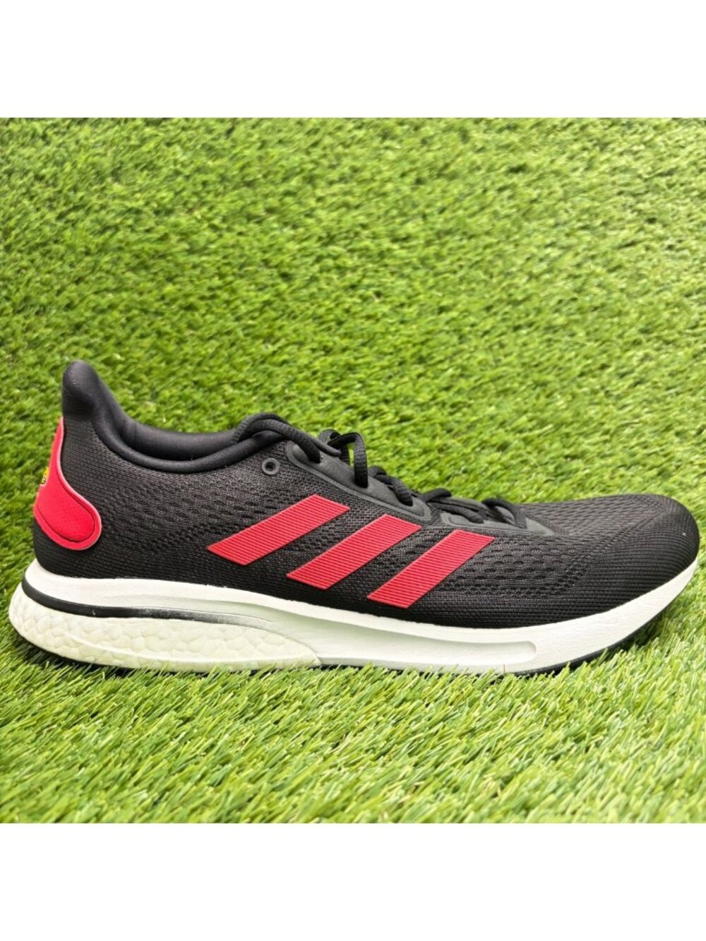 Adidas Supernova Mens Size 12 Black Red Athletic Running Walking Shoes Sneakers